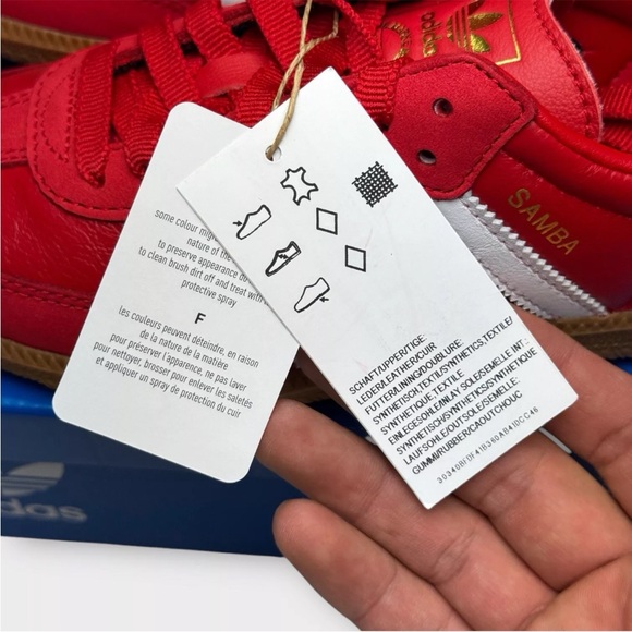 NEW Adidas Originals Samba OG Scarlet White IE6524 Women Size US6 UK4.5 Red - Picture 8 of 15